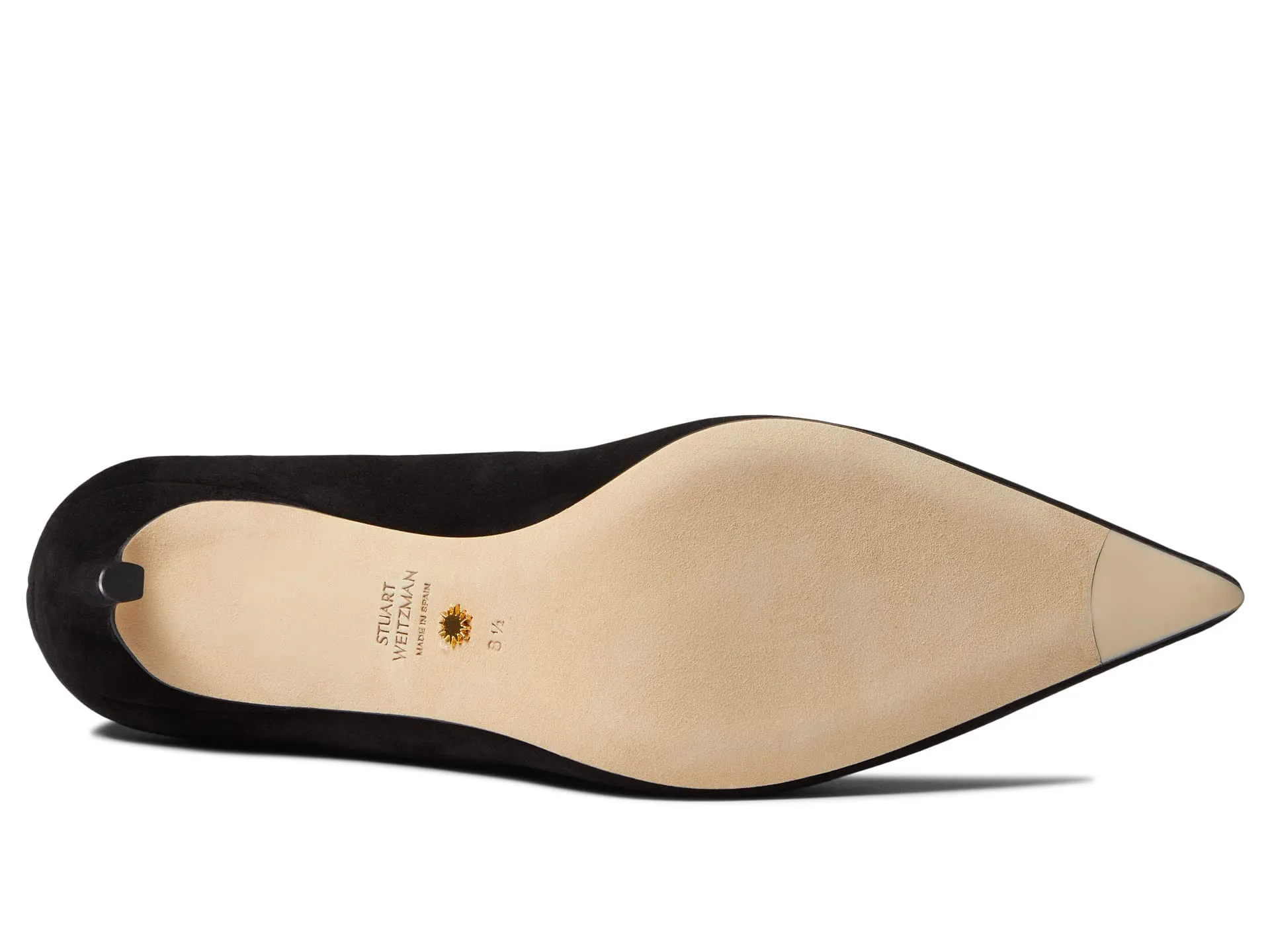 Stuart Weitzman Womens Stuart 85 Scallop Pump Black 5 B