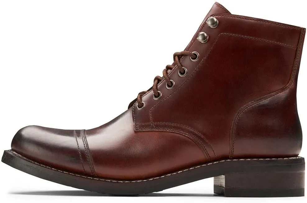 SUREWAY 6 Inch Men's Lace-up Ankle Boot - Cap Toe, Captain Genuine Leather Lace up Chukka Boots for Men,Classic Comfort Oxford Style Footwear