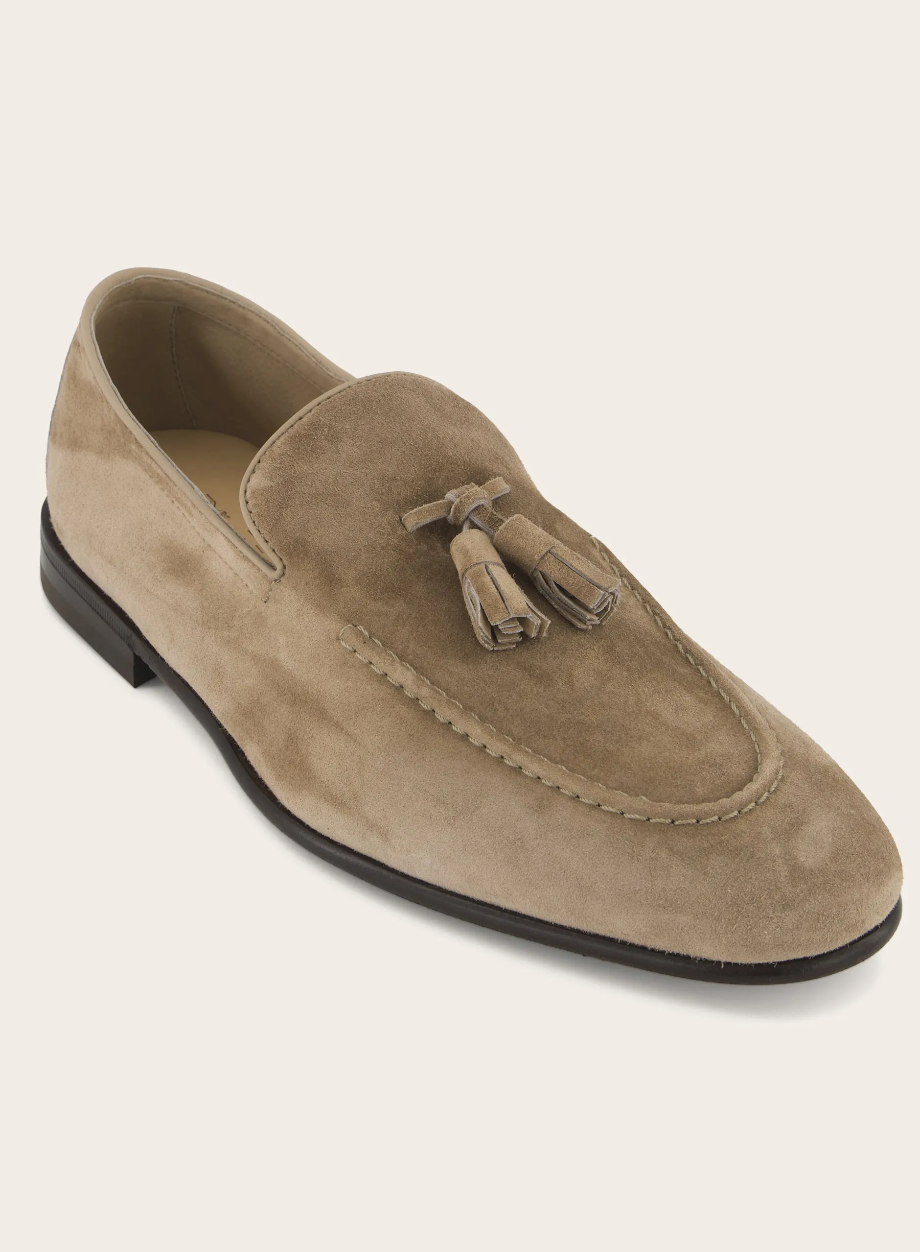 Tassel loafers van suède