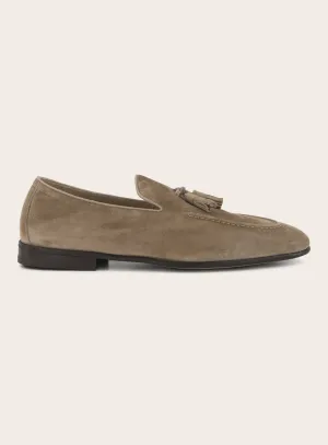 Tassel loafers van suède