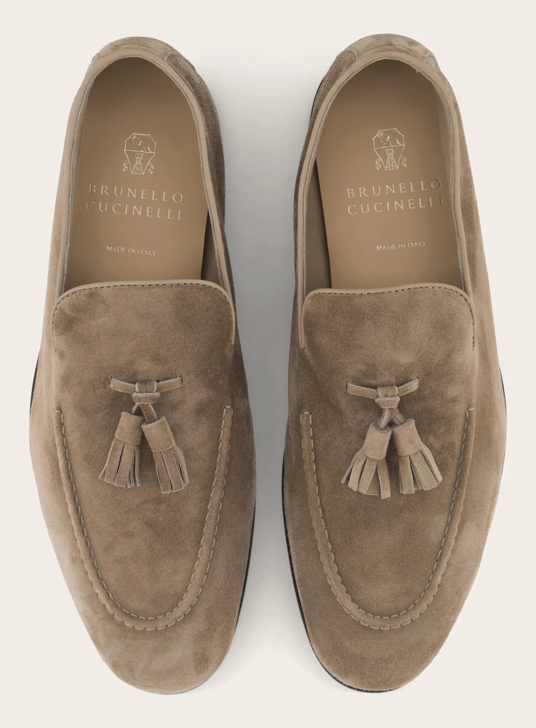 Tassel loafers van suède