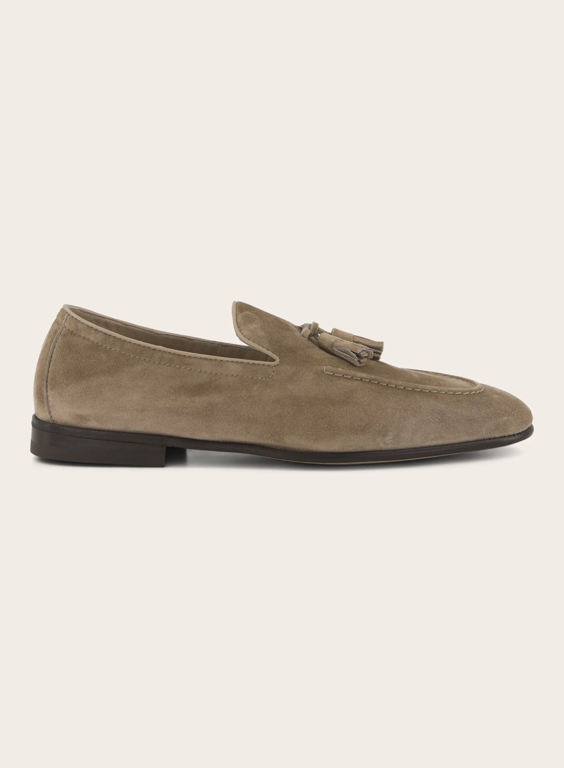 Tassel loafers van suède