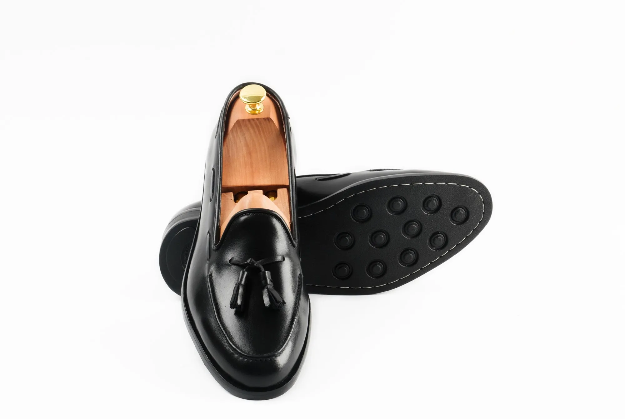 The Grand Tassel Loafer - Black Noir