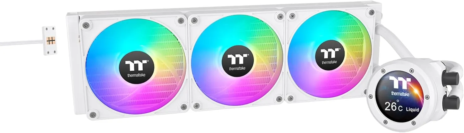 Thermaltake TH420 V2 Ultra EX ARGB AIO Cooler/Snow/Water Block 2.1" LCD/Fan 140 * 3/Magnetic Quick Connection/MB ARGB Sync Control/LCD Software Control/CL-W428-PL14SW-A
