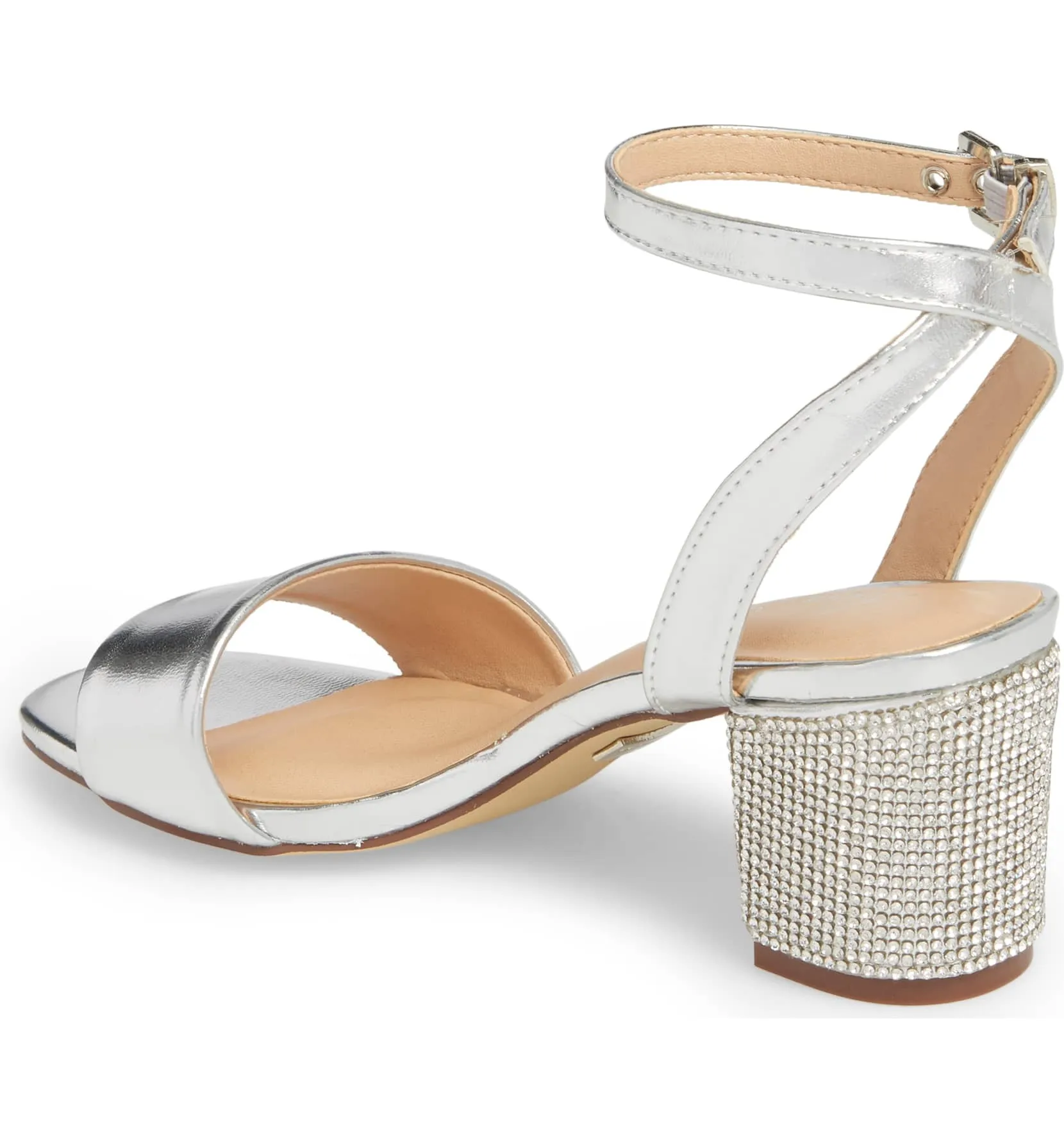 Toe Silver Jamie Open Sandal Formal Dress Low Block Time-saving Heel Lauren Pumps Lorraine Only today