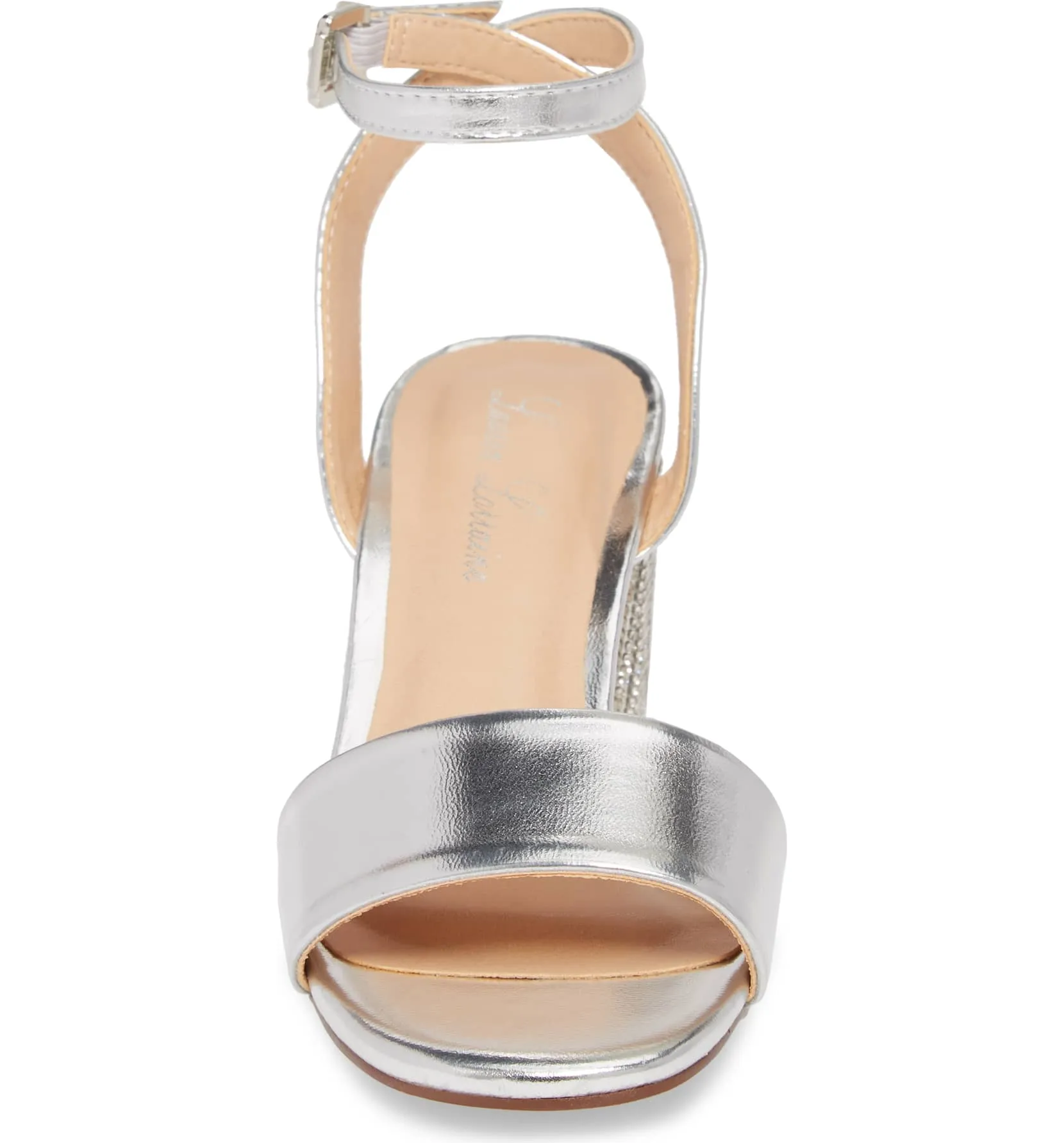 Toe Silver Jamie Open Sandal Formal Dress Low Block Time-saving Heel Lauren Pumps Lorraine Only today
