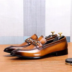TREKHE | Premium Lace-Up Oxford – Glossy Elegance in Black or Brown