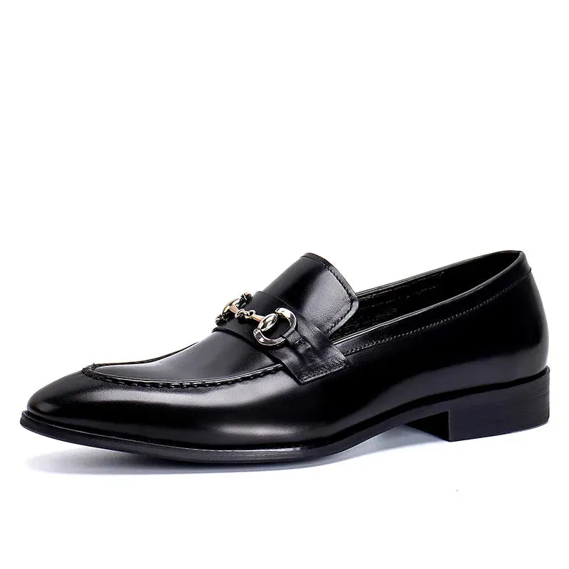 TREKHE | Premium Lace-Up Oxford – Glossy Elegance in Black or Brown