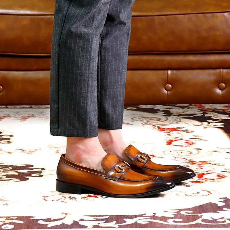 TREKHE | Premium Lace-Up Oxford – Glossy Elegance in Black or Brown