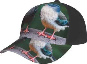 Two Birds Print Baseball Cap for Men and Women – Curved Brim, Perfect for Outdoor, Sports, Travel, and Four Seasons Black