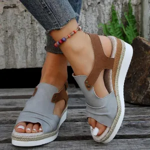 Wedge Sandals for Women,Espadrilles for Women Open Toe Ankle Strap Wedge Heels Sandals Platform Dressy Summer Sandals Wide Width Comfortable Orthopedic Sandals Casual