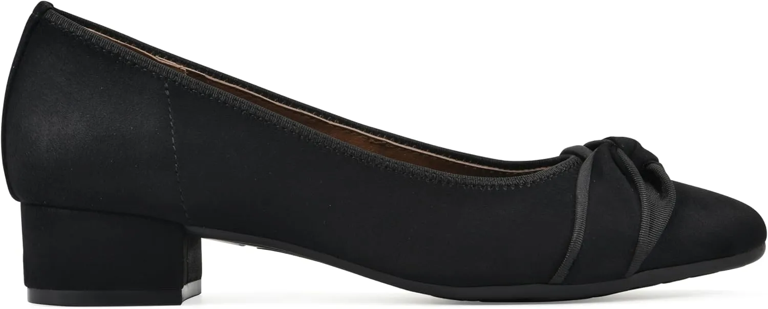 WHITE MOUNTAIN Women's Bordeaux Dressy Crisscross Block Heel