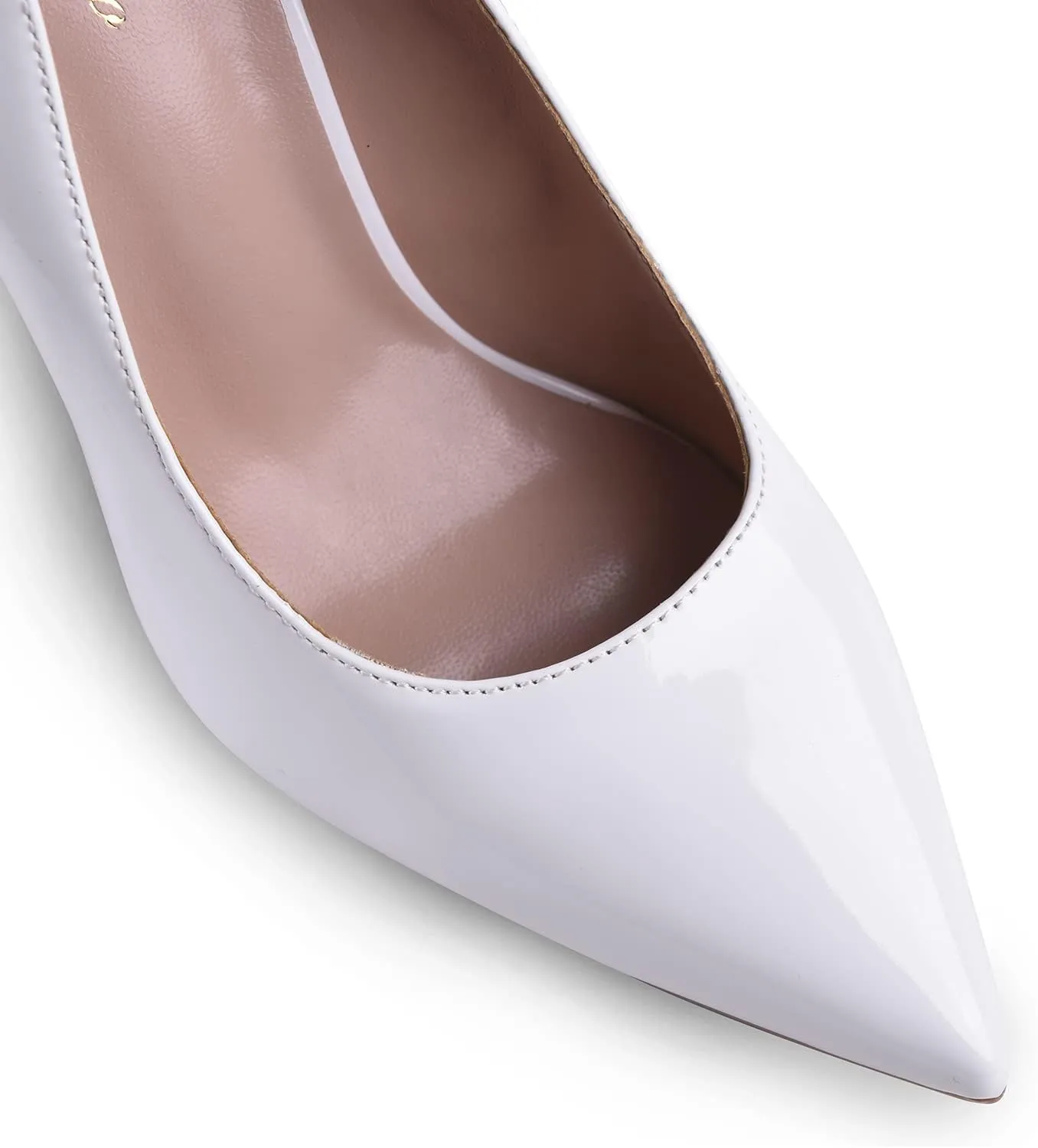 Women High Heels,3.94 inch/10cm Stiletto Pumps Sexy Pointed Toe Patent Leather Slip On High Heel Dress Evening Party Pump Shoes