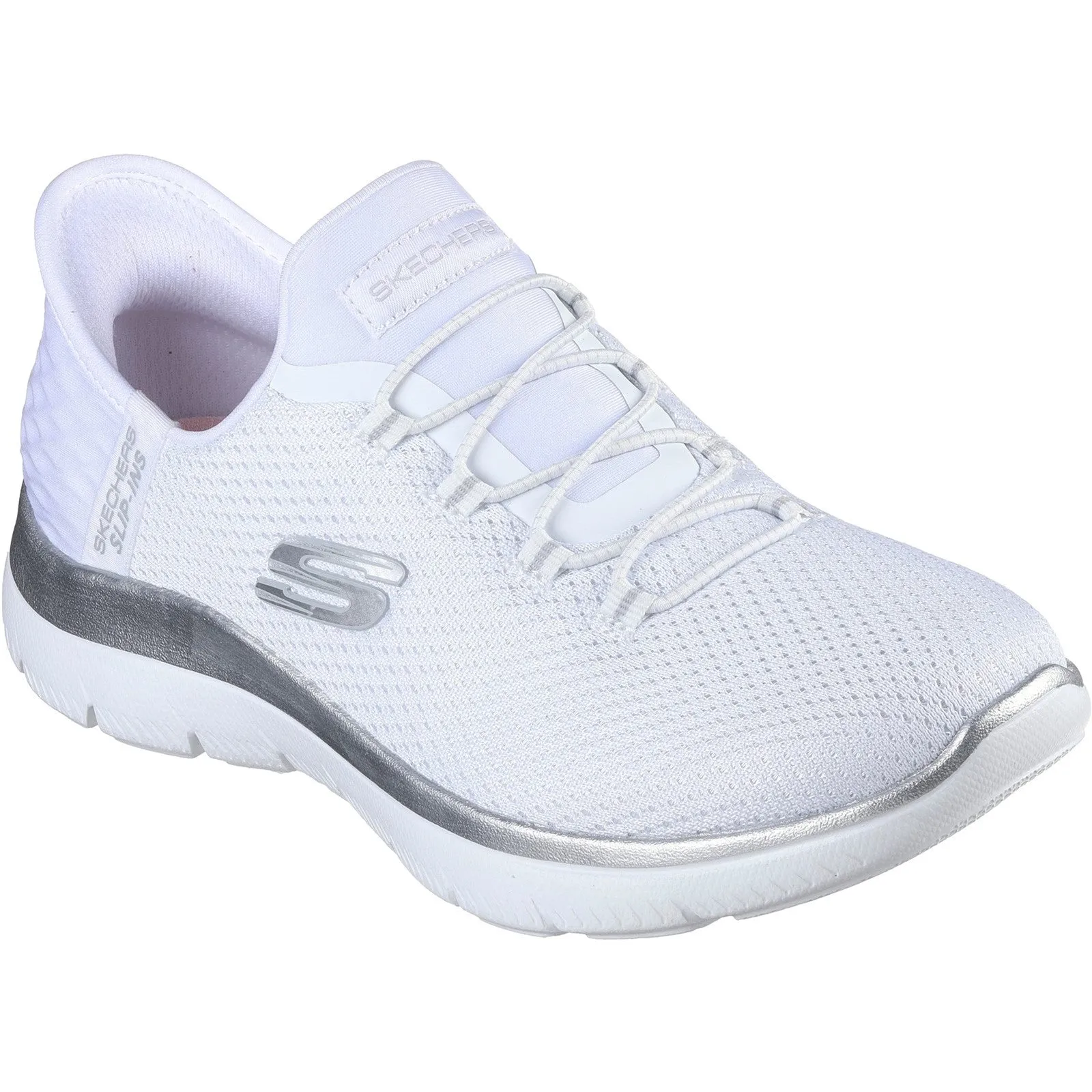 Women's Wide Fit Skechers 150123 Slip-ins Summits Diamond Dream Trainer