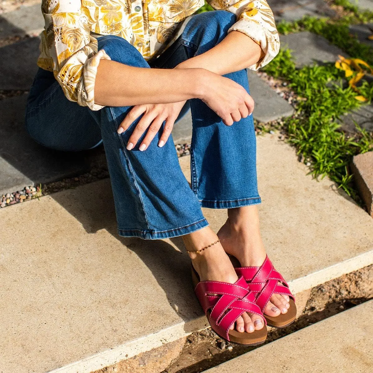Yellow Box Women's Clever Wedge Sandal